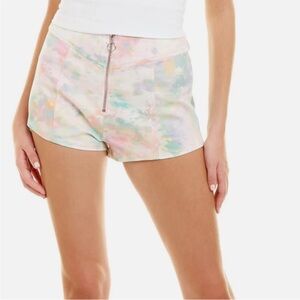 For Love & Lemons Smythe Hot Shorts in cotton candy tie-dye Size Medium